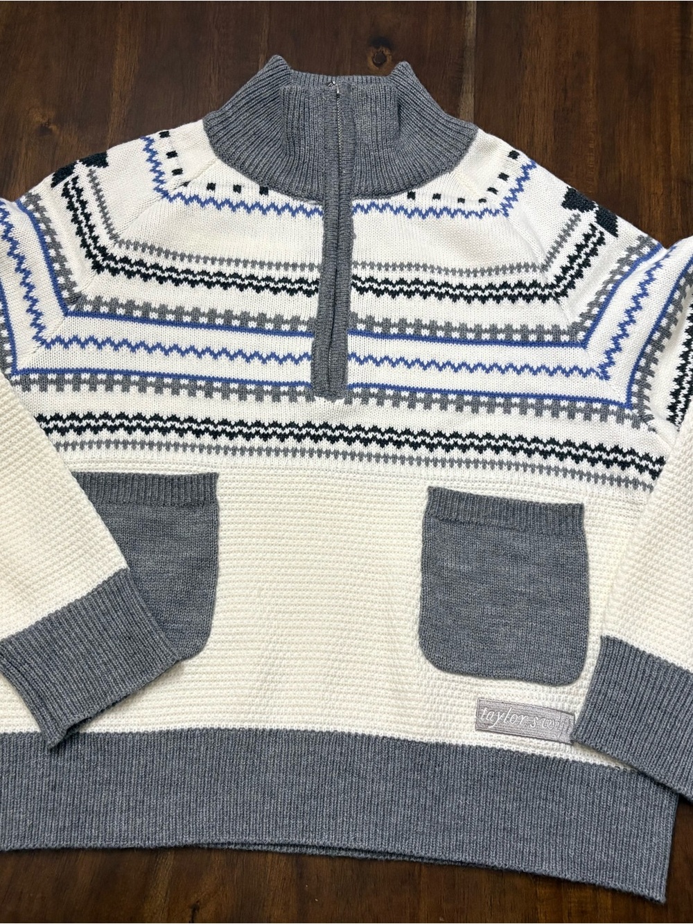 Taylor Swift FOLKLORE ALBUM QUARTER ZIP UP SWEATER